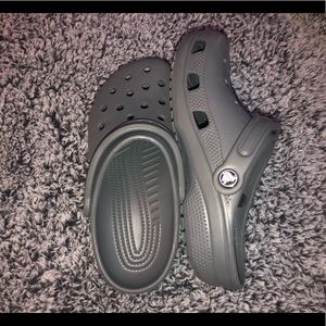 GRAY CROCS! Worn once, they didn’t fit.